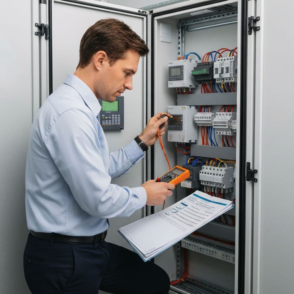 Registered electrician on a Gauteng job